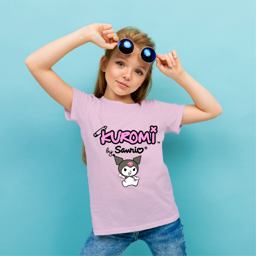 Εικόνα της Παιδικό t-shirt με τύπωμα "Kuromi"