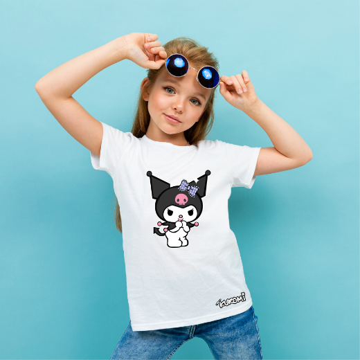 Εικόνα της Παιδικό t-shirt με τύπωμα  "Kuromi" 