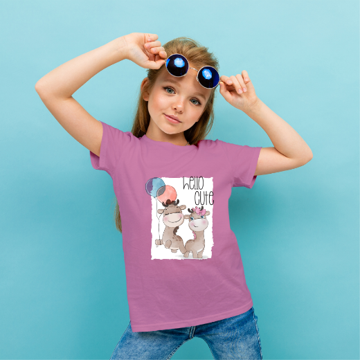 Εικόνα της Παιδικό t-shirt με τύπωμα  "Hello cute"