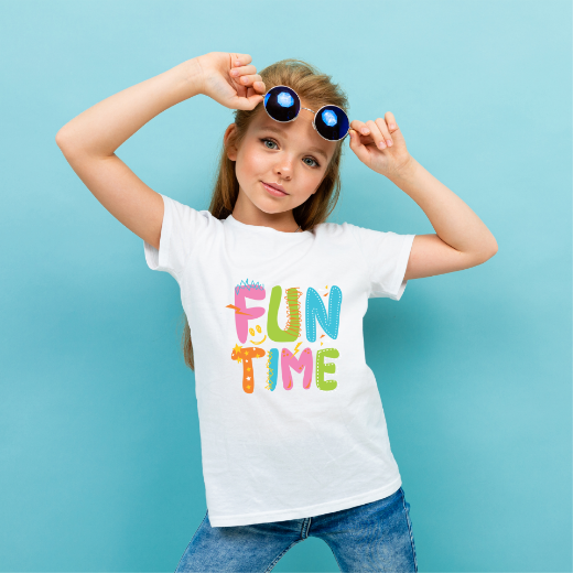 Εικόνα της Παιδικό t-shirt με τύπωμα  "Fun time"