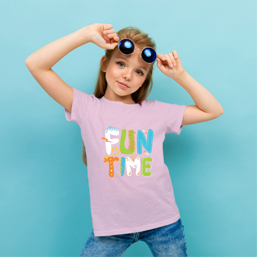 Εικόνα της Παιδικό t-shirt με τύπωμα  "Fun time"