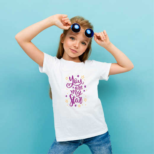 Εικόνα της Παιδικό t-shirt με τύπωμα  "You are my star"