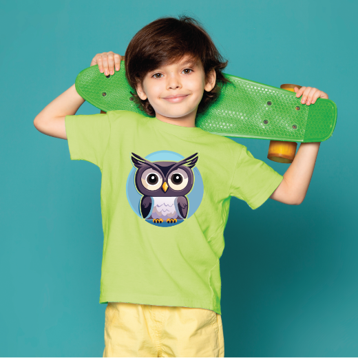 Εικόνα της Παιδικό t-shirt με τύπωμα  "Owl"