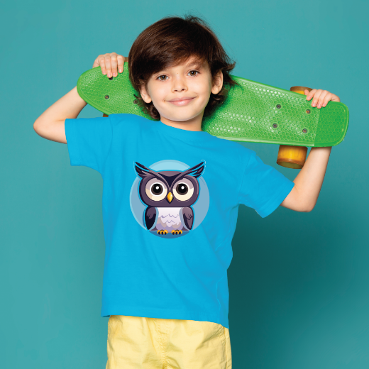 Εικόνα της Παιδικό t-shirt με τύπωμα  "Owl"