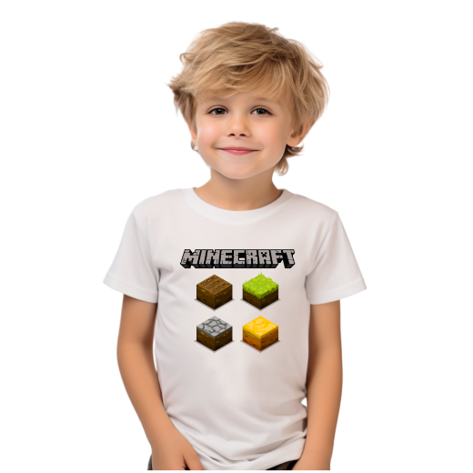 Εικόνα της Παιδικό t-shirt με τύπωμα  "Minecraft"