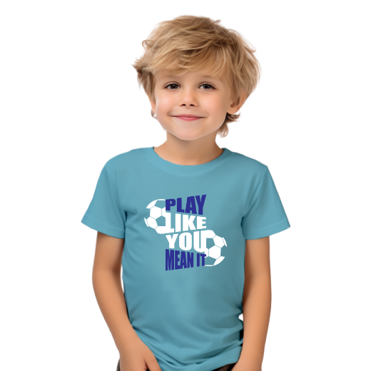 Εικόνα της Παιδικό t-shirt με τύπωμα  "Play like you mean it"