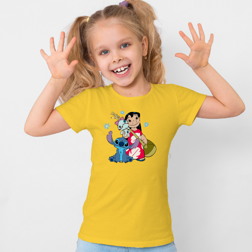 Εικόνα της Παιδικό t-shirt με τύπωμα  "Lilo and Stitch"