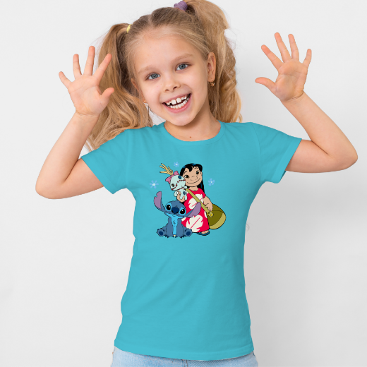 Εικόνα της Παιδικό t-shirt με τύπωμα  "Lilo and Stitch"