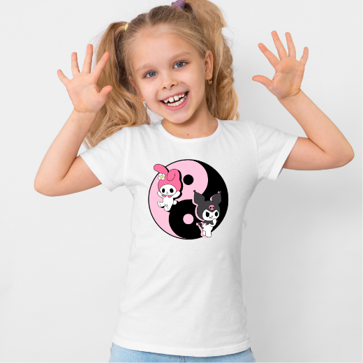 Εικόνα της Παιδικό t-shirt με τύπωμα  "Kuromi , my Melody"