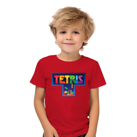 Εικόνα της Παιδικό t-shirt με τύπωμα  "Tetris"