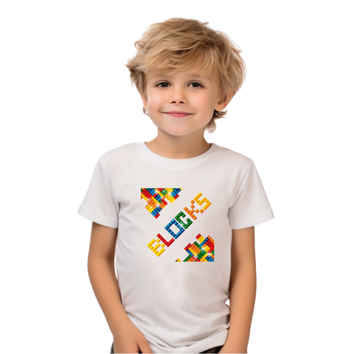 Εικόνα της Παιδικό t-shirt με τύπωμα  "Lego Blocks"