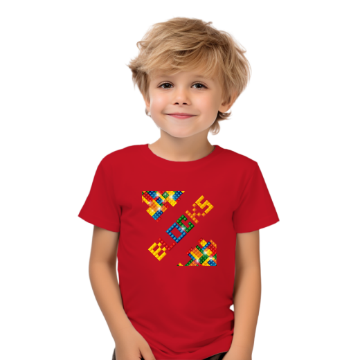 Εικόνα της Παιδικό t-shirt με τύπωμα  "Lego Blocks"