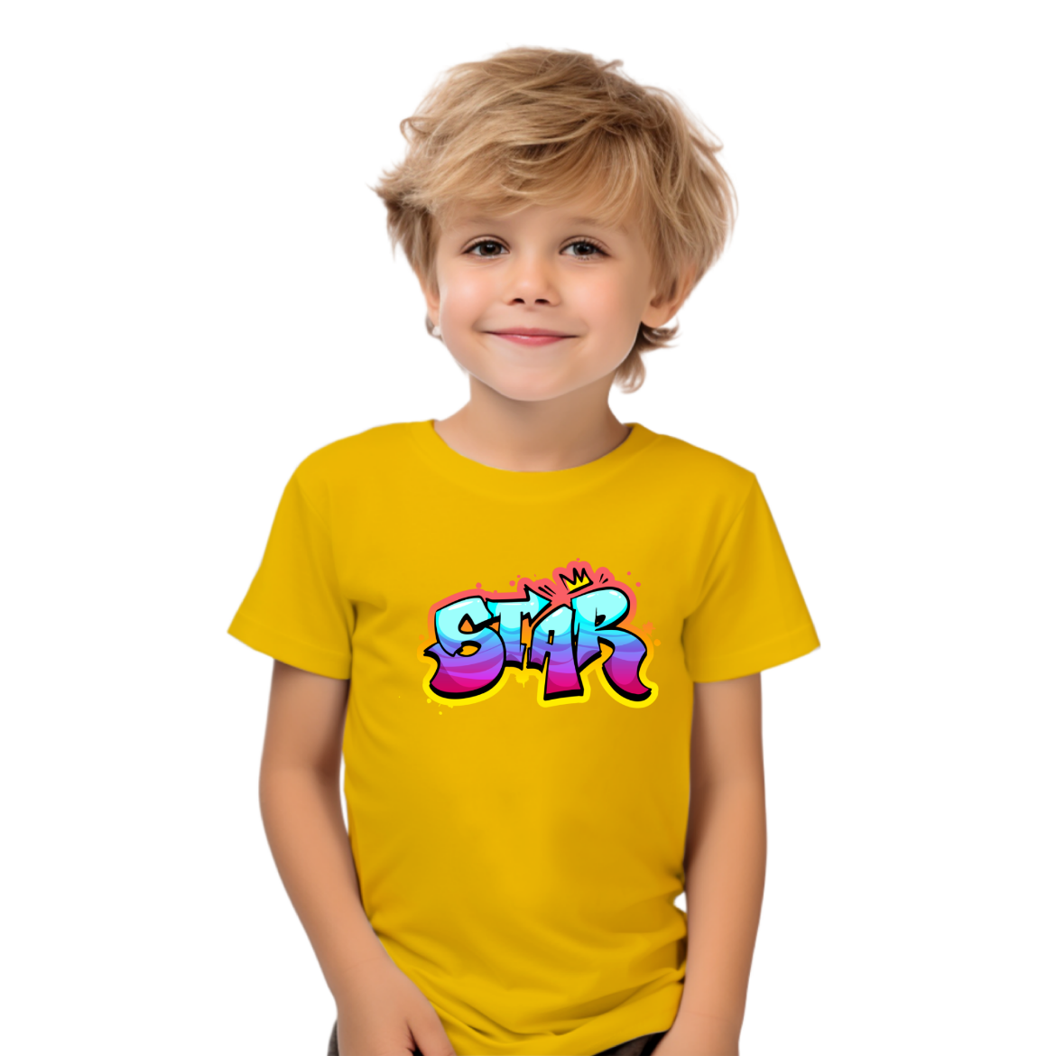 Εικόνα της Παιδικό t-shirt με τύπωμα  "Star"