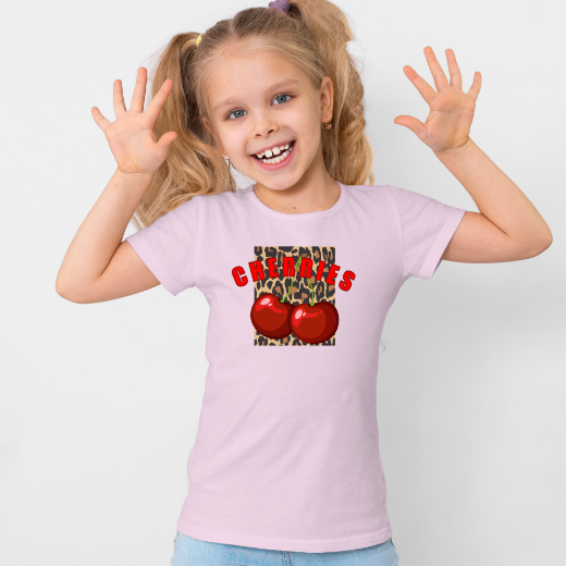 Εικόνα της Παιδικό t-shirt με τύπωμα  "cherries" 