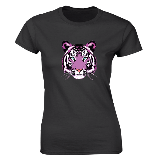 Εικόνα της Γυναικείο T-shirt με τύπωμα "Purple Lion" 
