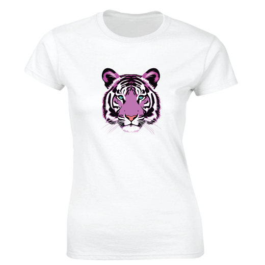 Εικόνα της Γυναικείο T-shirt με τύπωμα "Purple Lion" 
