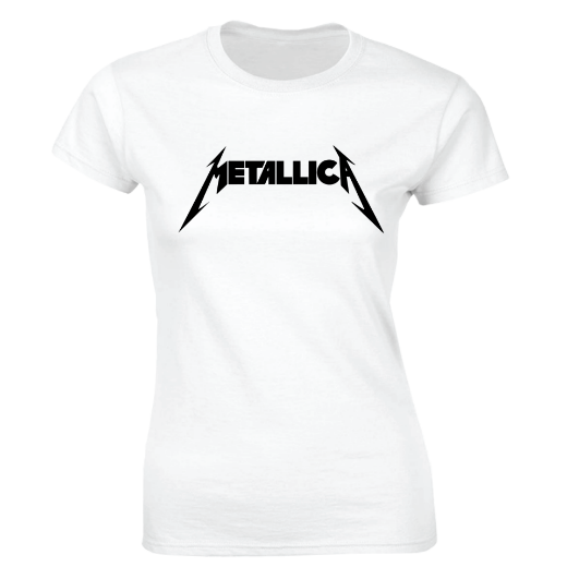 Εικόνα της Γυναικείο T-shirt με τύπωμα "Metallica"