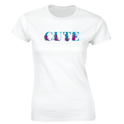 Εικόνα της Γυναικείο T-shirt με τύπωμα  "Cute"  