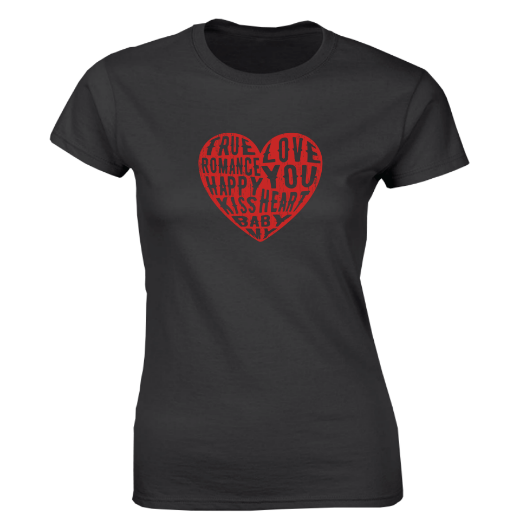 Εικόνα της Γυναικείο T-shirt με τύπωμα  "Heart"  