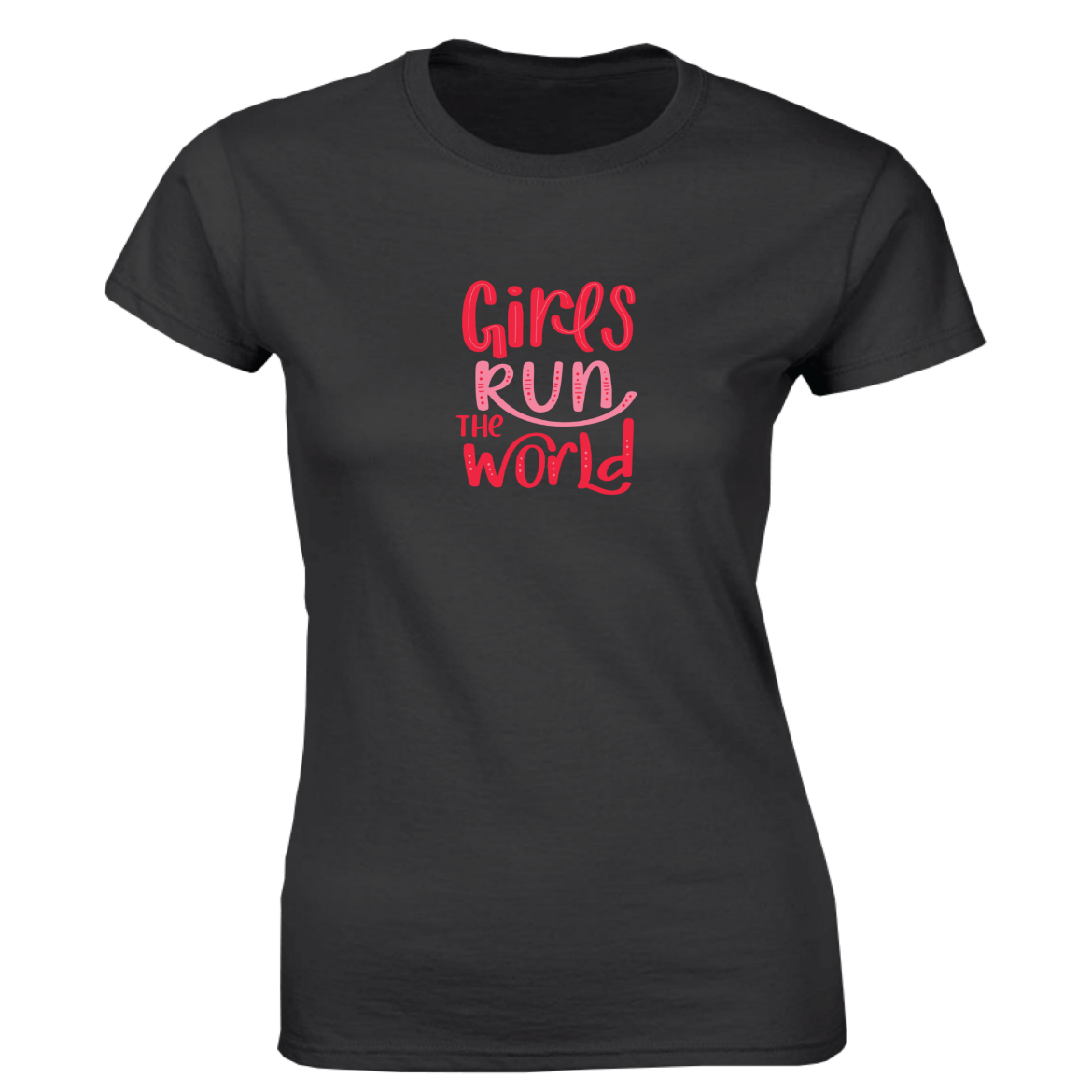 Εικόνα της Γυναικείο T-shirt με τύπωμα  "Girls Run The World"