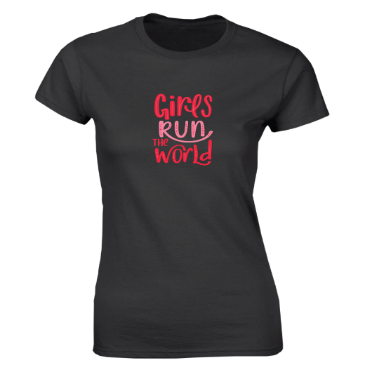 Εικόνα της Γυναικείο T-shirt με τύπωμα  "Girls Run The World"