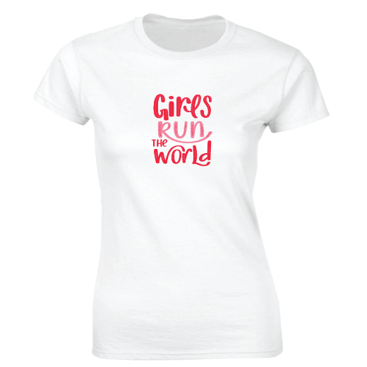 Εικόνα της Γυναικείο T-shirt με τύπωμα  "Girls Run The World"