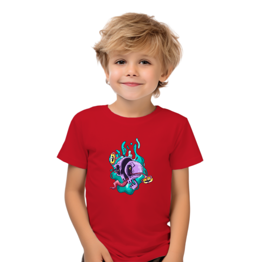 Εικόνα της Παιδικό t-shirt με τύπωμα "Skeleton's Head"