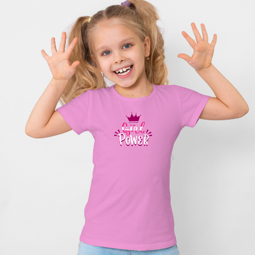 Εικόνα της Παιδικό t-shirt με τύπωμα "Girl Power"  