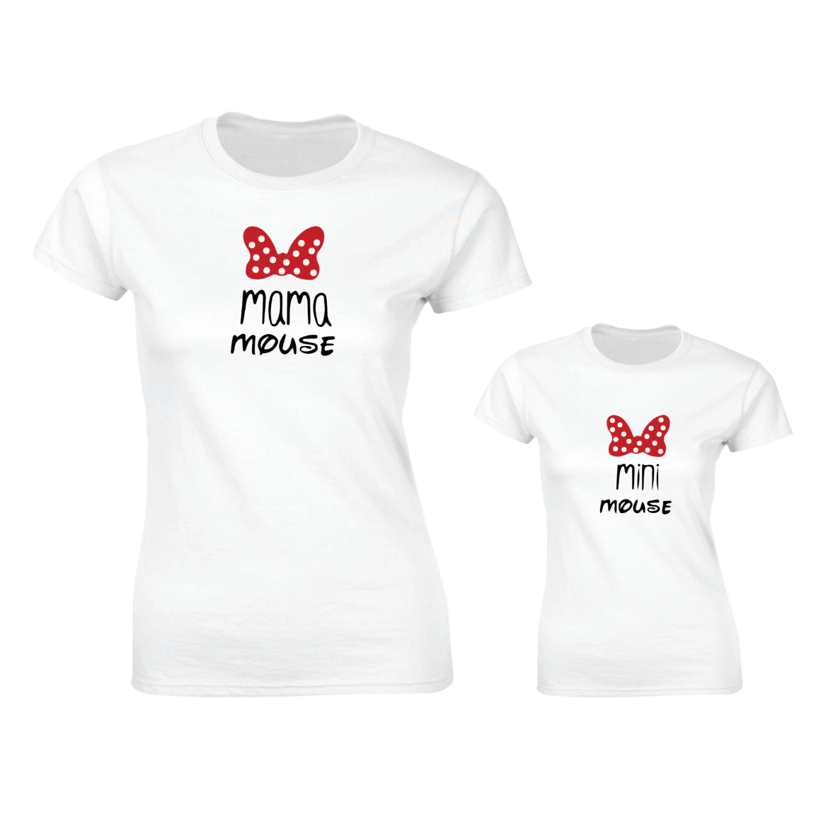 Εικόνα της Γυναικείο T-shirt με τύπωμα "Mama & Mini Mouse"