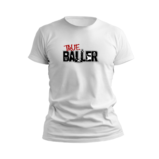 Εικόνα της Αντρικό T-shirt με τύπωμα "True Baller" 