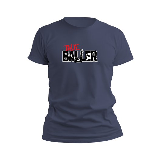 Εικόνα της Αντρικό T-shirt με τύπωμα "True Baller" 