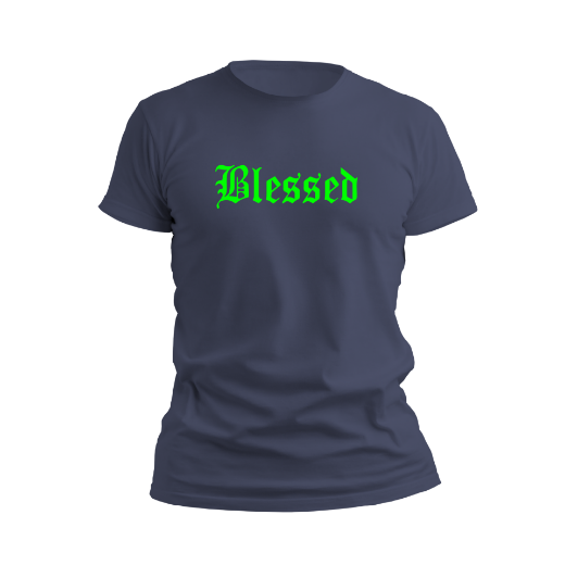 Εικόνα της Αντρικό T-shirt με τύπωμα "Blessed" 