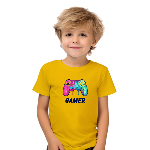 Εικόνα της Παιδικό t-shirt με τύπωμα "Gamer"   
