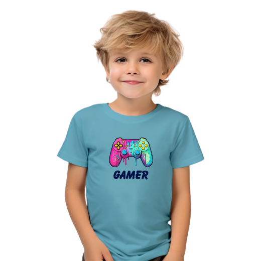 Εικόνα της Παιδικό t-shirt με τύπωμα "Gamer"   