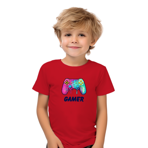 Εικόνα της Παιδικό t-shirt με τύπωμα "Gamer"   