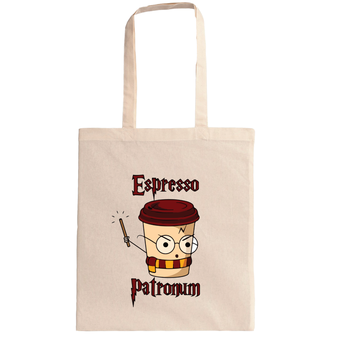 Εικόνα της Τσάντα πολλαπλών χρήσεων με τύπωμα "Espresso Patronum"