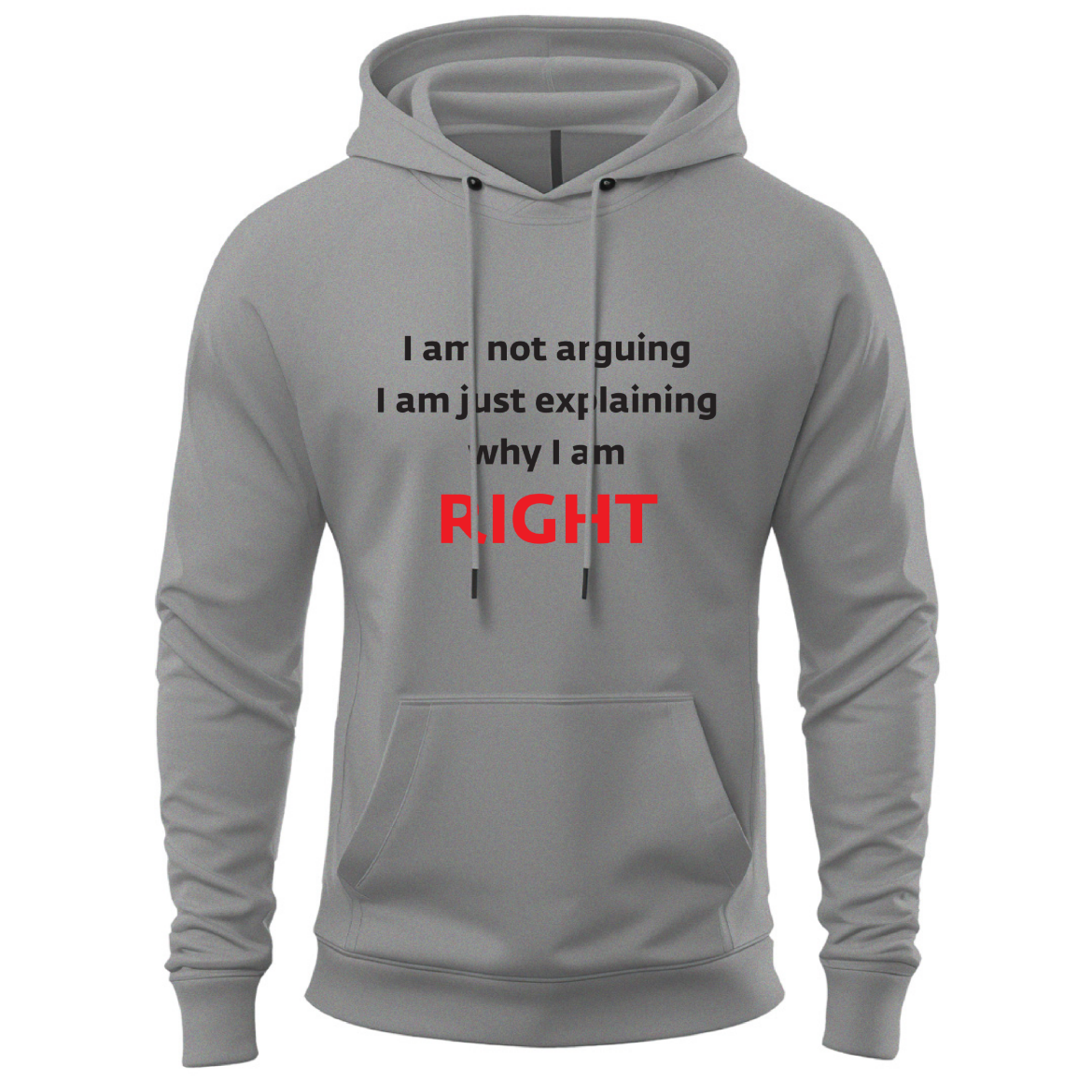 Εικόνα της Φούτερ με τύπωμα "I'm right" 