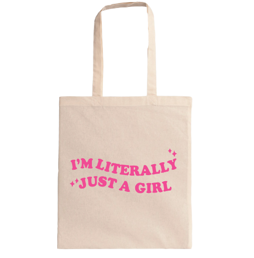 Εικόνα της Τσάντα πολλαπλών χρήσεων με τύπωμα  "I'm just a girl"   