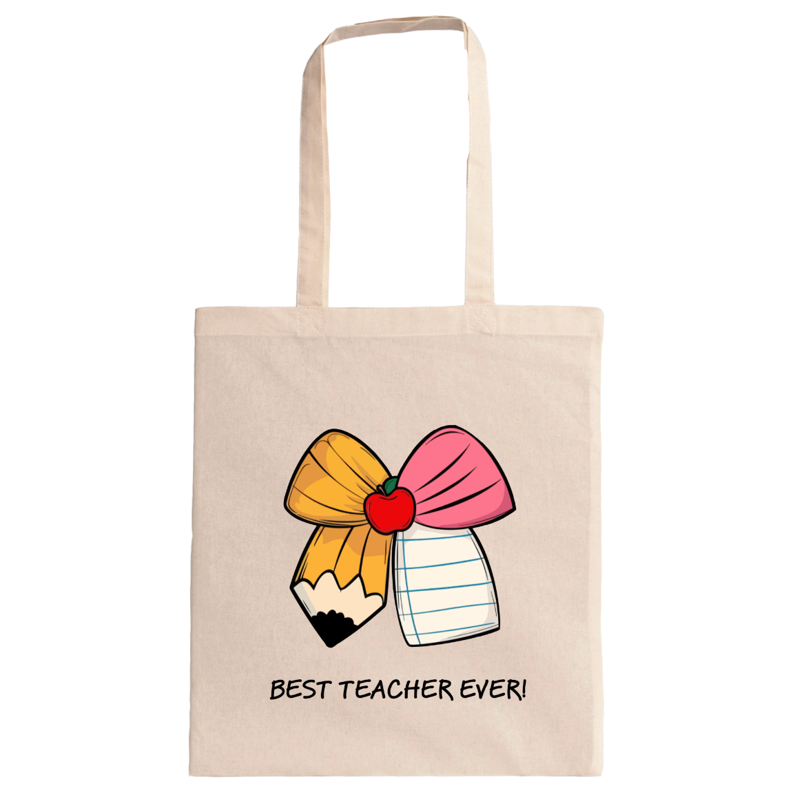 Εικόνα της Τσάντα πολλαπλών χρήσεων με τύπωμα  "Best teacher ever"   
