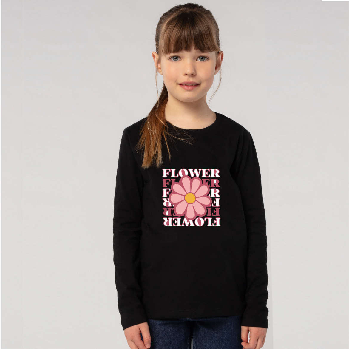 Εικόνα της Παιδικό t-shirt με τύπωμα   "Flower" 