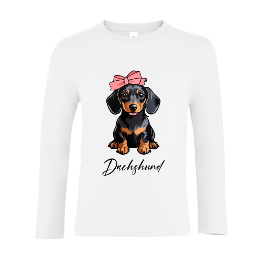 Εικόνα της Παιδικό t-shirt με τύπωμα "Dachshund"   