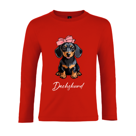 Εικόνα της Παιδικό t-shirt με τύπωμα "Dachshund"   