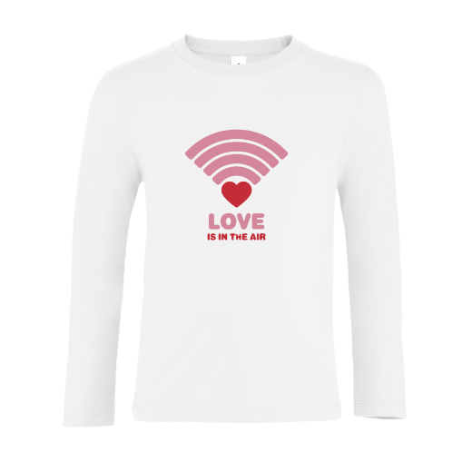 Εικόνα της Παιδικό t-shirt με τύπωμα "Love is in the air" 