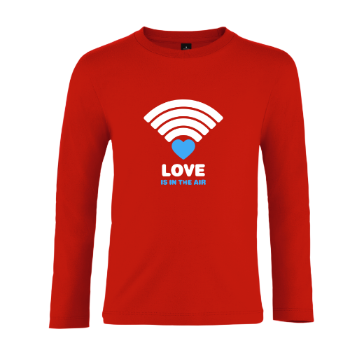 Εικόνα της Παιδικό t-shirt με τύπωμα "Love is in the air" 