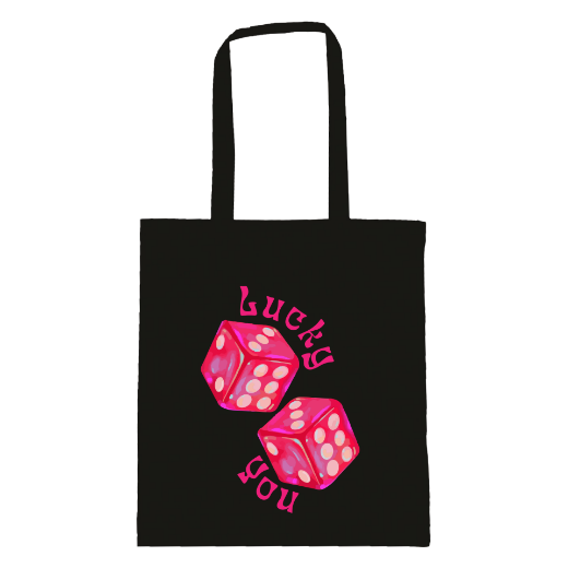 Εικόνα της Τσάντα πολλαπλών χρήσεων με τύπωμα   "Lucky you" 
