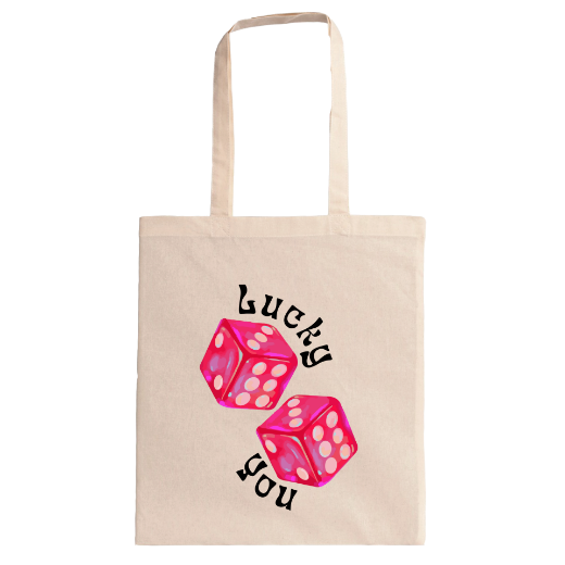 Εικόνα της Τσάντα πολλαπλών χρήσεων με τύπωμα   "Lucky you" 