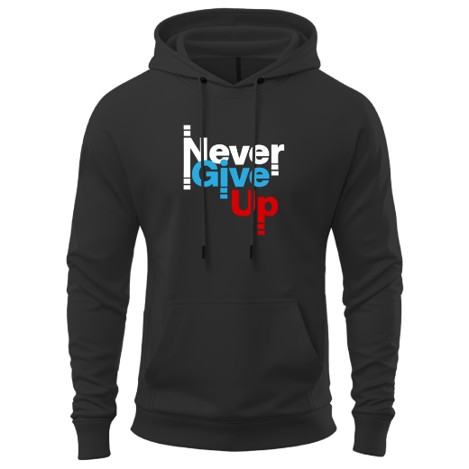 Εικόνα της Φούτερ με τύπωμα  "Never Give Up"  