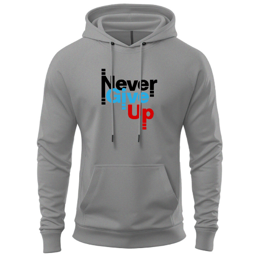 Εικόνα της Φούτερ με τύπωμα  "Never Give Up"  