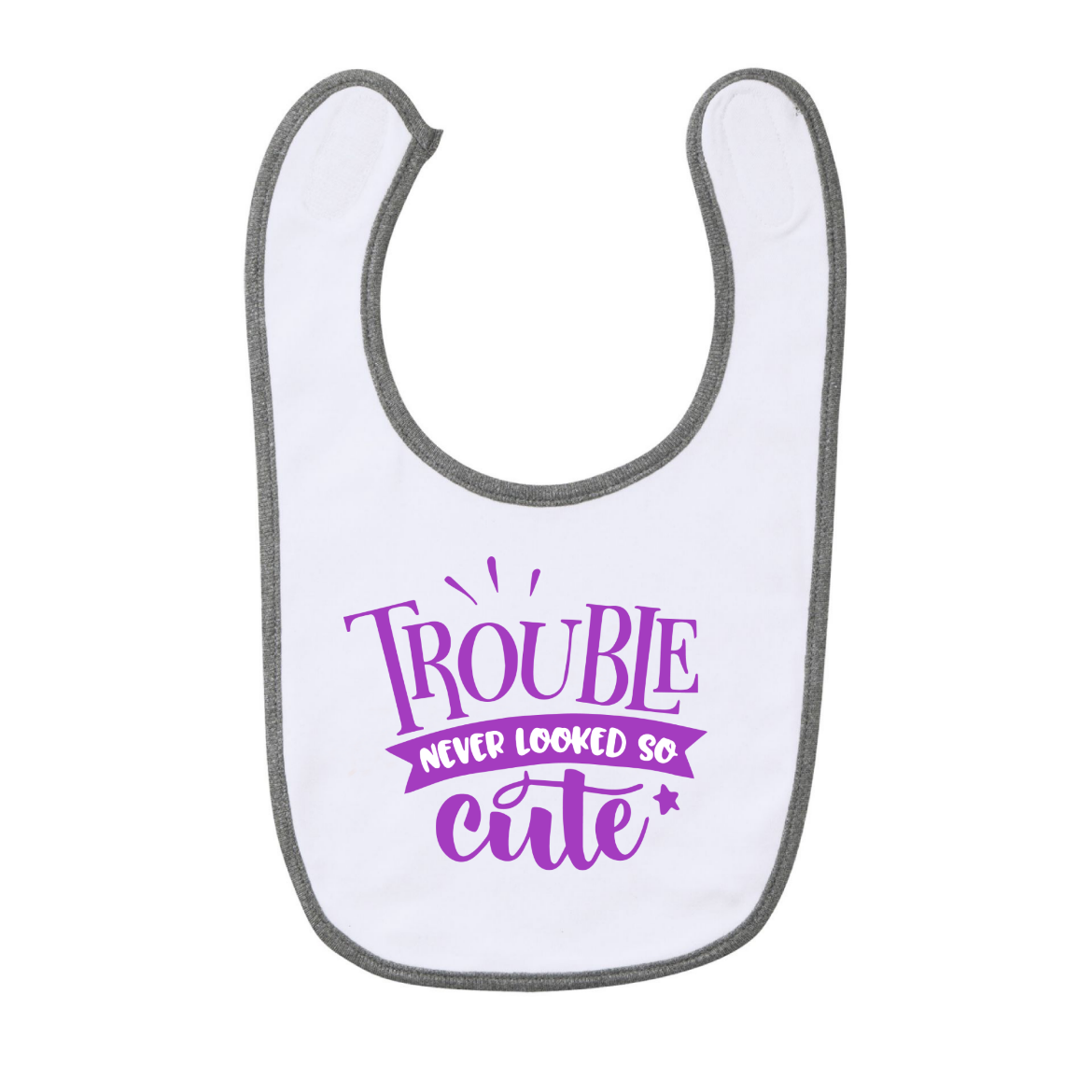 Εικόνα της Παιδική σαλιάρα με τύπωμα  "Cute Trouble"   