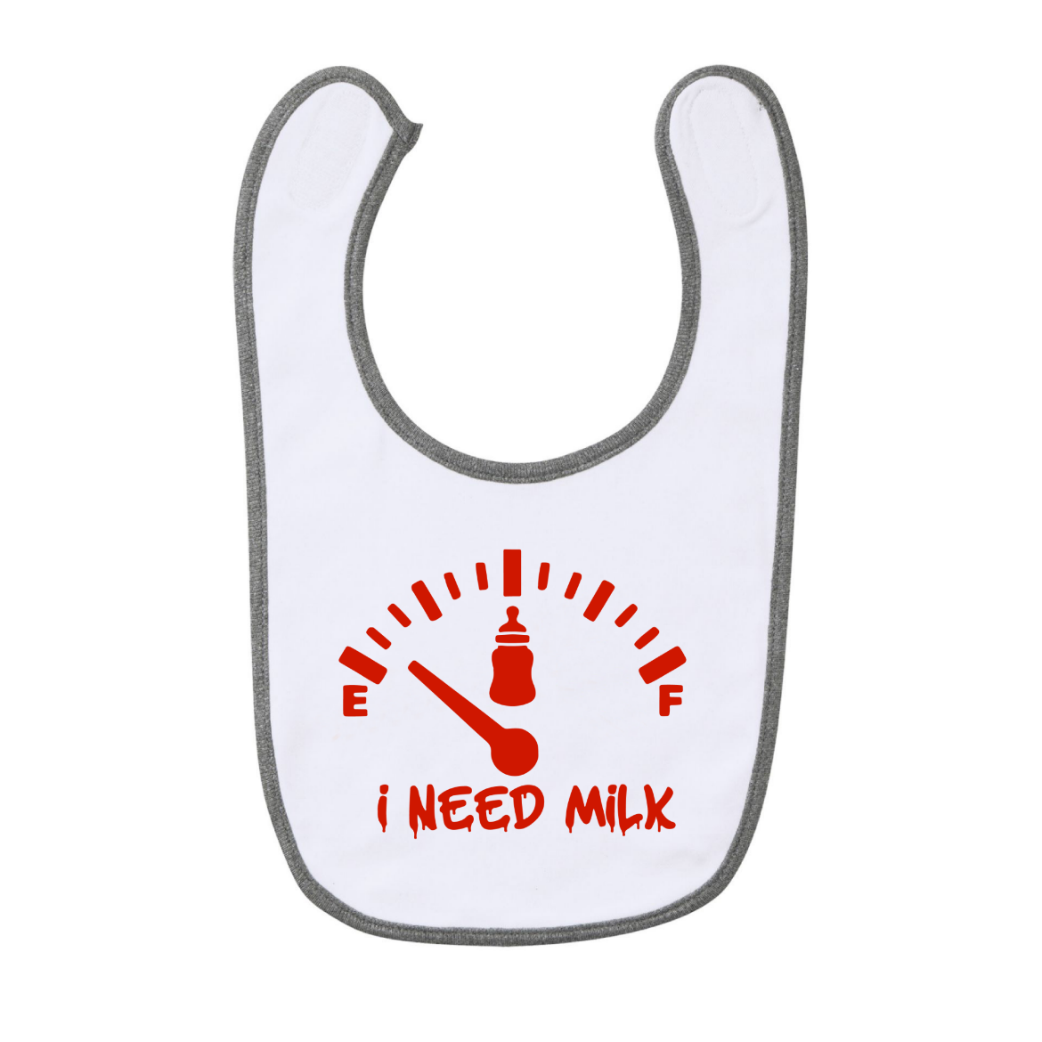 Εικόνα της Παιδική σαλιάρα με τύπωμα  "I need milk"